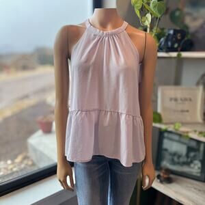Hippie Rose Lavender Babydoll Halter Tank Tiered Ruffle Hem Juniors Girl Size XL